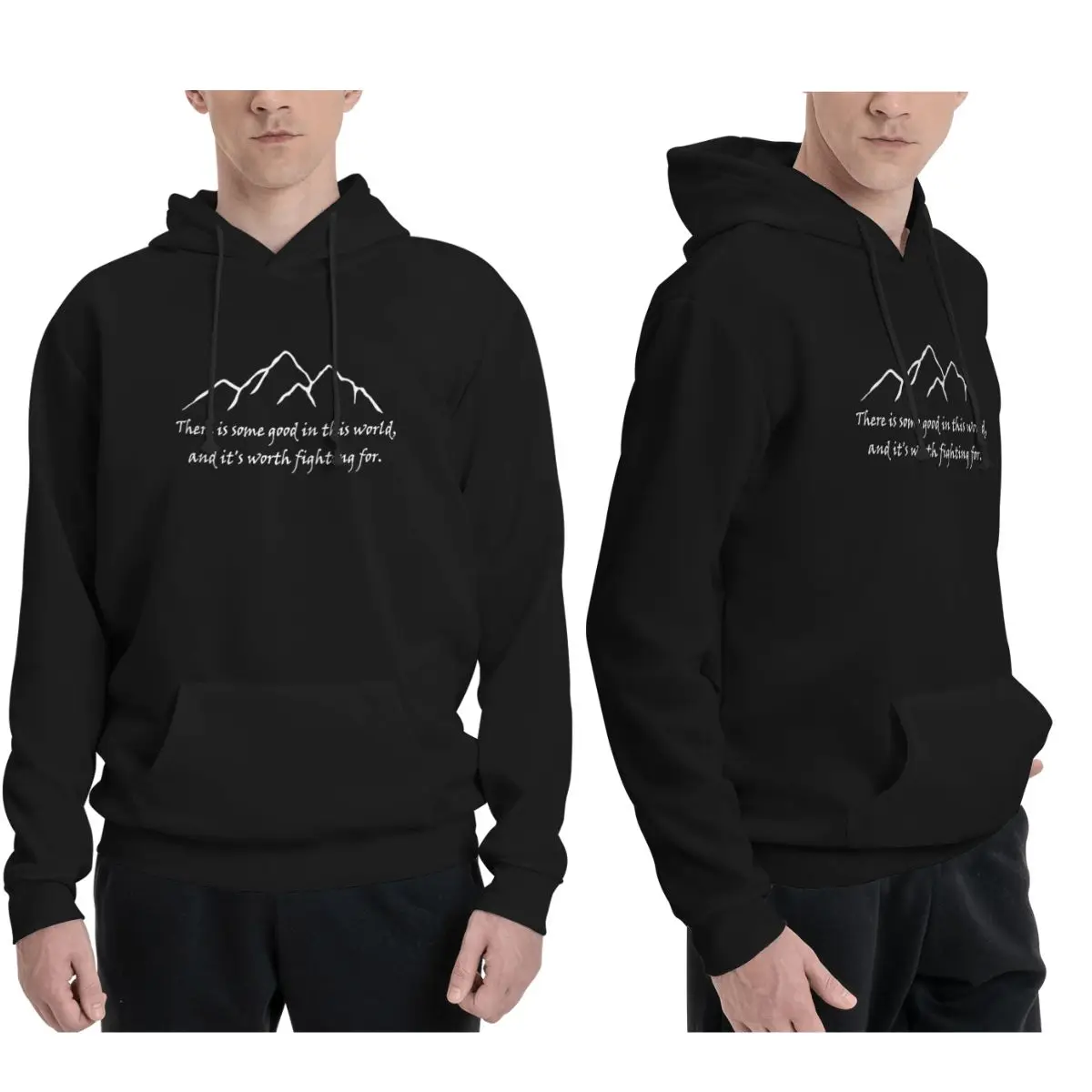 Winter Clothing Quotes - Samwise Quote 지퍼가 달린 후드티 남성