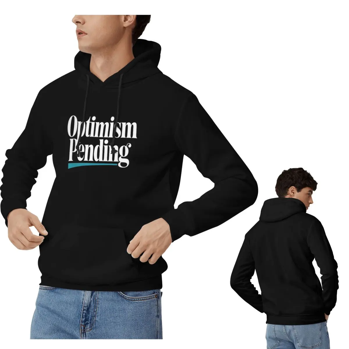 Winter Clothing Quotes - Optimism Pending Funny Sarcastic Quote 후드티