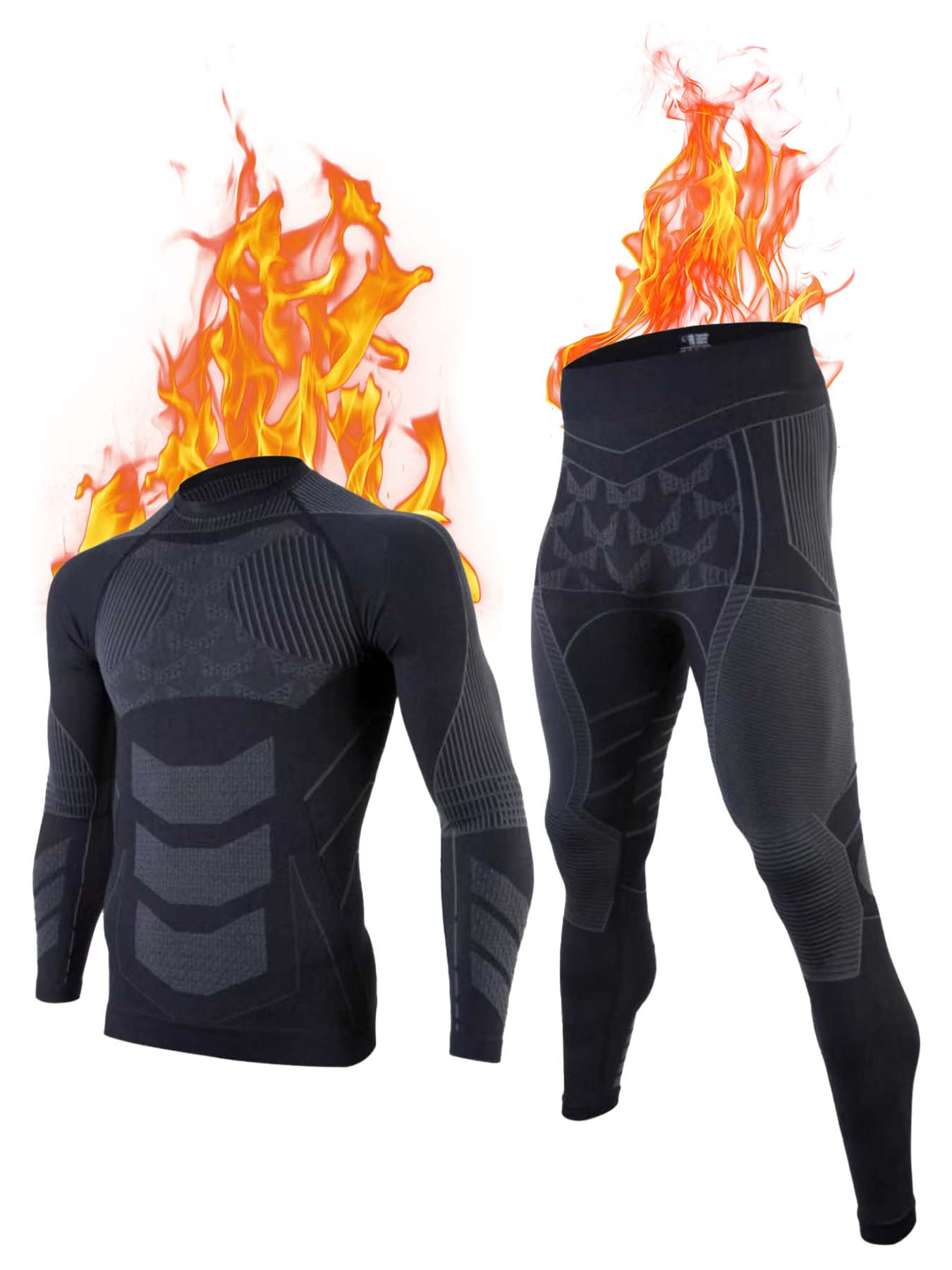 Thermal Base Layer - 남성용 보온 내의 세트 플리스 안감