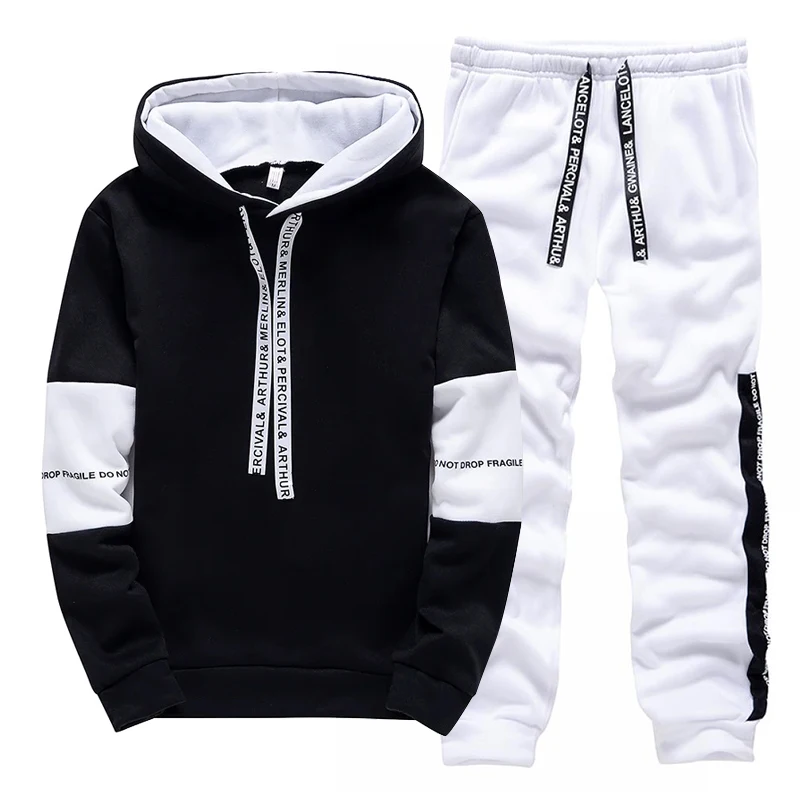 남성용 트랙수트 캐주얼 후드 스웨트셔츠 야외 스포츠 조 - Winter Clothing Equipment 리뷰 및 가격
