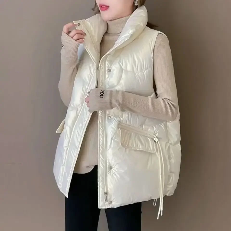 여성용 다운 조끼, 하프 퀼트, 루즈한 짧은 겨울 의류 - Winter Clothing On Sale 리뷰 및 가격