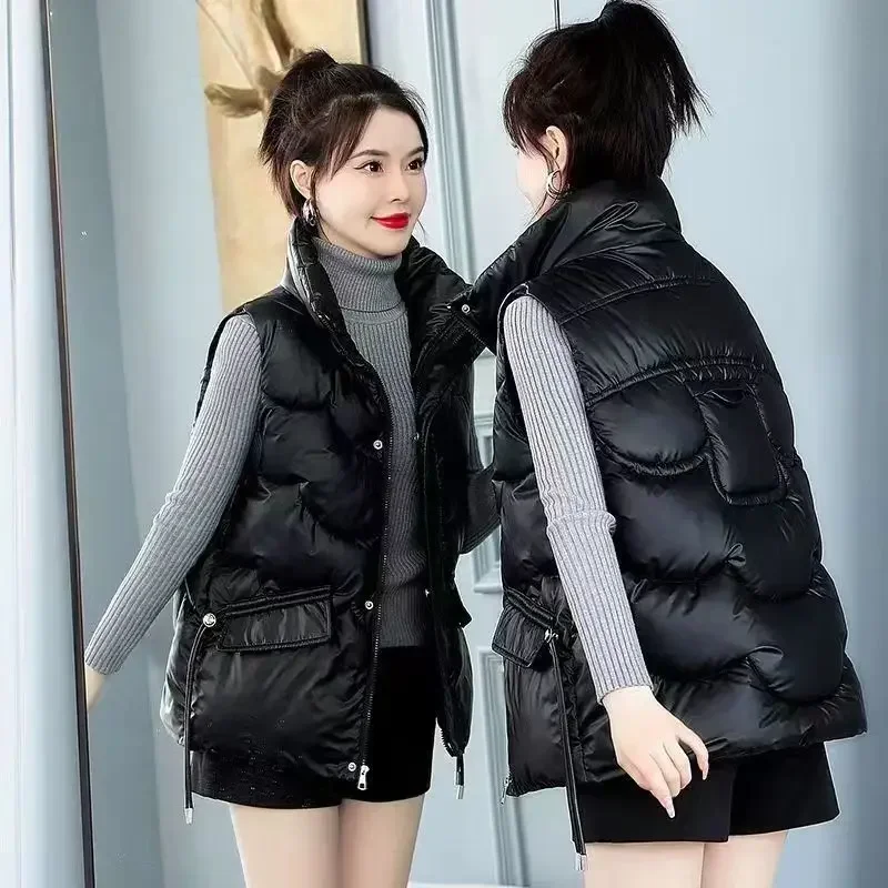 여성용 다운 조끼, 하프 퀼트, 루즈한 짧은 겨울 의류 - Winter Clothing On Sale 리뷰 및 가격