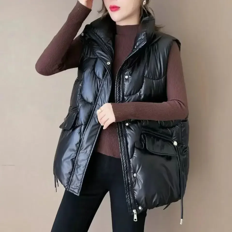 여성용 다운 조끼, 하프 퀼트, 루즈한 짧은 겨울 의류 - Winter Clothing On Sale 리뷰 및 가격
