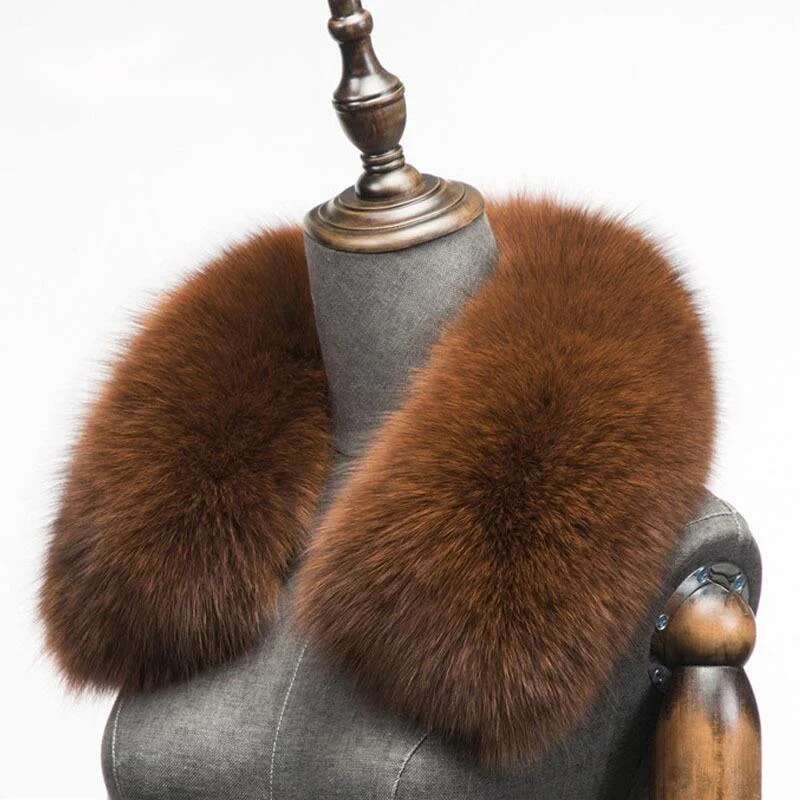 겨울 천연 여우 모피 스카프 스퀘어 칼라 남성용 짧은  - Winter Clothing Equipment 리뷰 및 가격