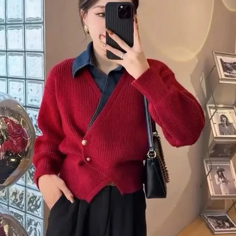 여성용 니트 폴로 셔츠, 헐렁한 통근 상의, 여성 티  - Winter Clothing On Sale 리뷰 및 가격