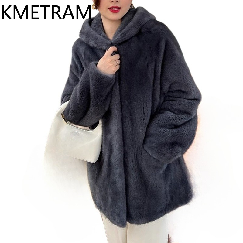 KMETRAM 천연 퍼플 라벨 등급 벨벳 밍크 퍼 재킷 - Winter Clothing Label 리뷰 및 가격