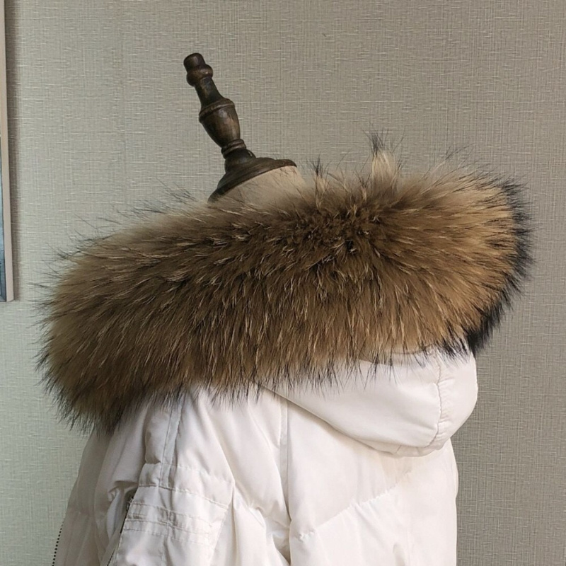 코트 파카 여성용 리얼 모피 칼라 자켓 용 겨울 천연  - Winter Clothing Equipment 리뷰 및 가격