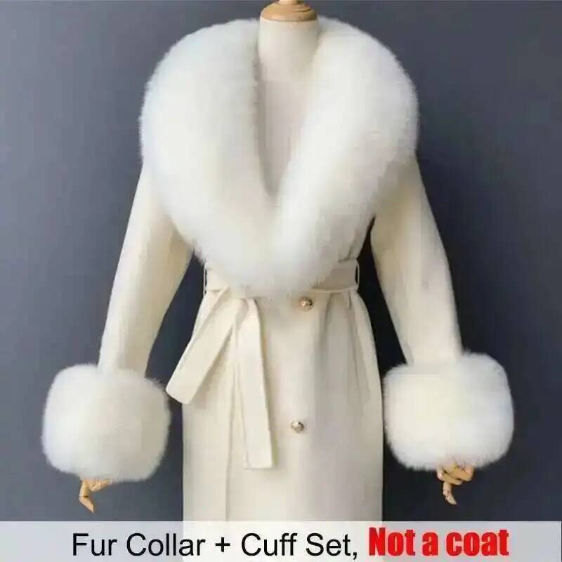 리얼 모피 칼라와 커프스 세트 겨울 코트 액세서리 여성 - Winter Clothing Equipment 리뷰 및 가격