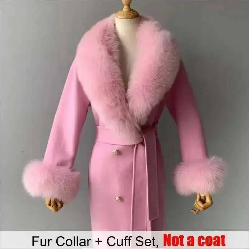 리얼 모피 칼라와 커프스 세트 겨울 코트 액세서리 여성 - Winter Clothing Equipment 리뷰 및 가격