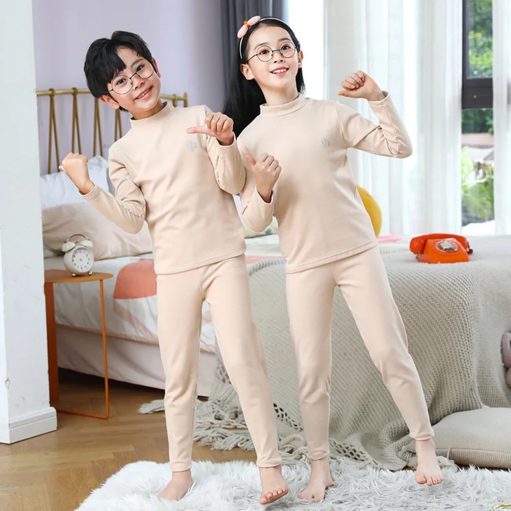 어린이용 중간 길이 칼라 보온 내의 세트 - 양면 기모 - Thermal Base Layer 리뷰 및 가격