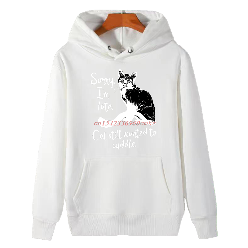 재미있는 고양이 말 고양이 인용문 그래픽 후드티 겨울  - Winter Clothing Quotes 리뷰 및 가격