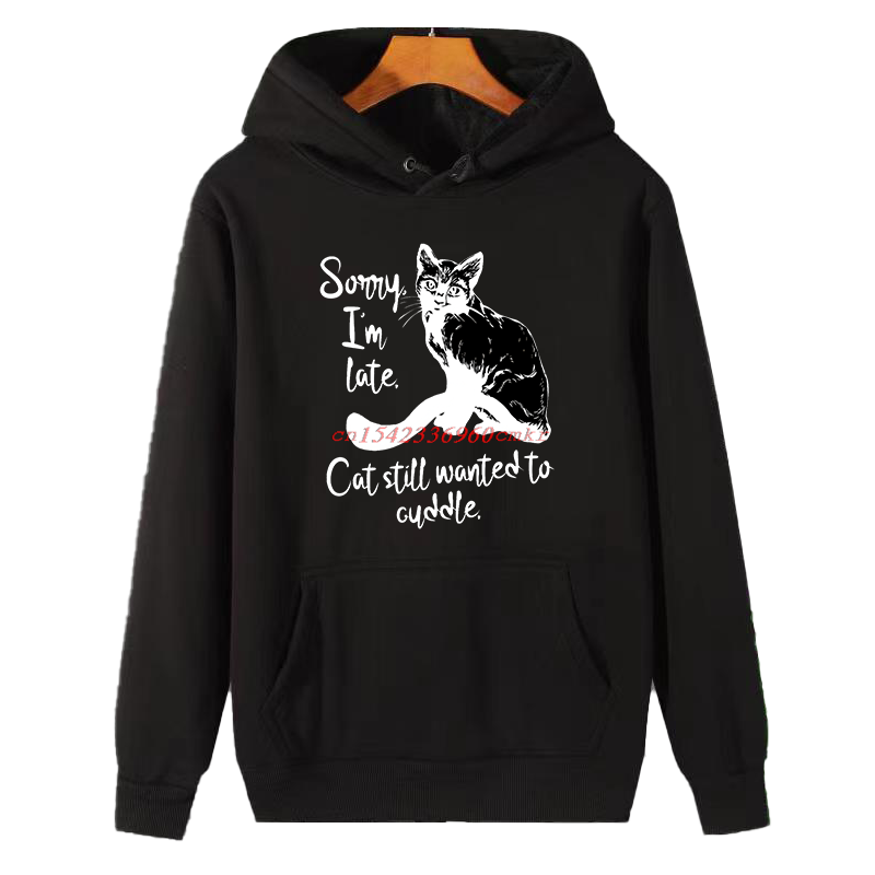 재미있는 고양이 말 고양이 인용문 그래픽 후드티 겨울  - Winter Clothing Quotes 리뷰 및 가격