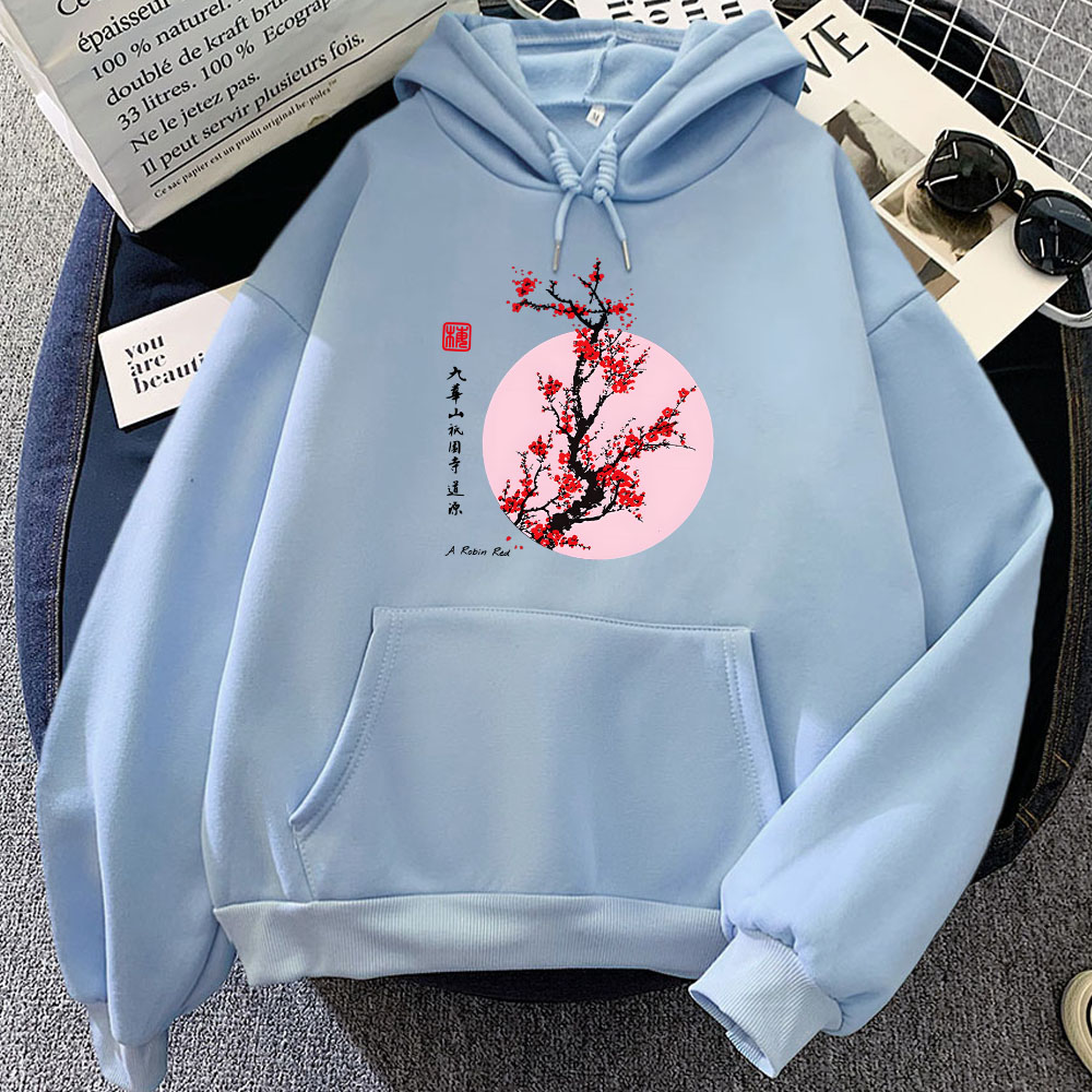 일본 꽃 사쿠라 인쇄 후드 캐주얼 겨울 양털 후드 풀오 - Winter Clothing Yellowknife 리뷰 및 가격