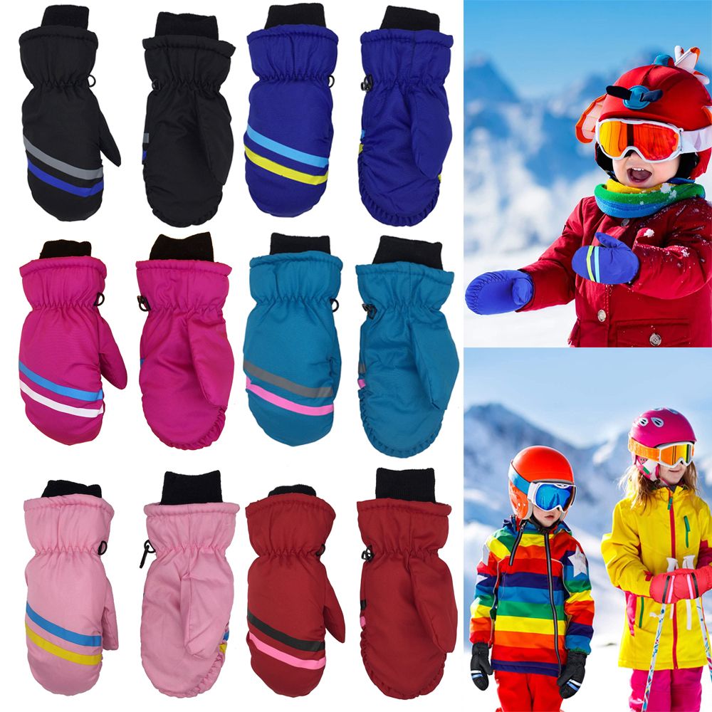 새로운 어린이 어린이 겨울 눈 따뜻한 장갑 소년 소녀  - Waterproof Mitten Ski 리뷰 및 가격