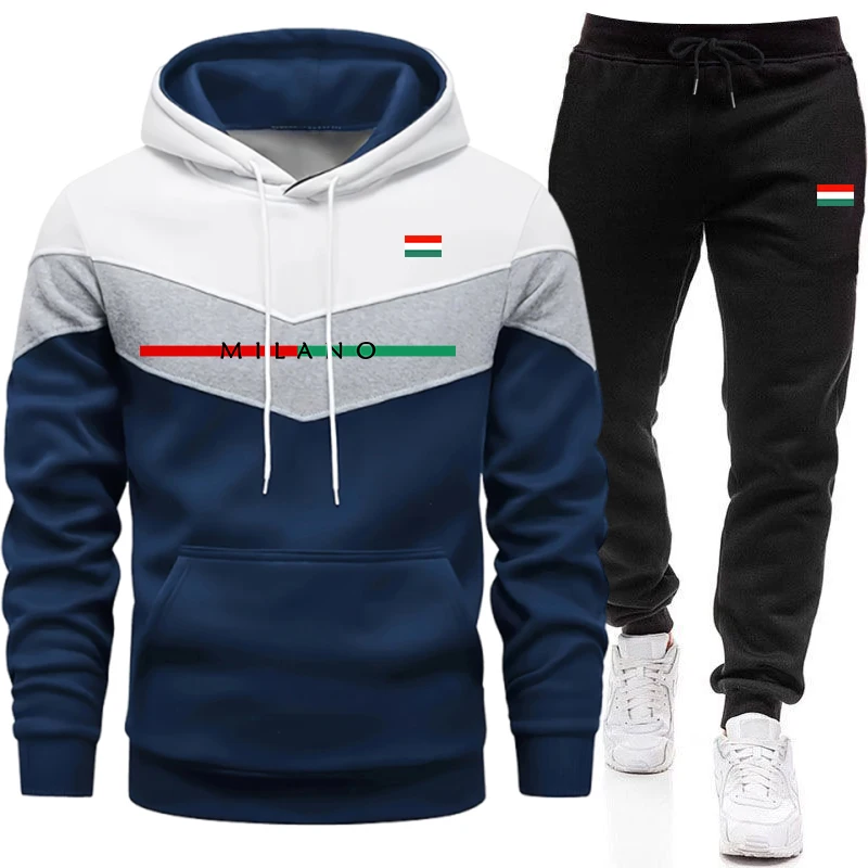 남성용 고품질 트랙슈트 캐주얼 3색 스플라이스 스웨트셔 - Winter Clothing Equipment 리뷰 및 가격